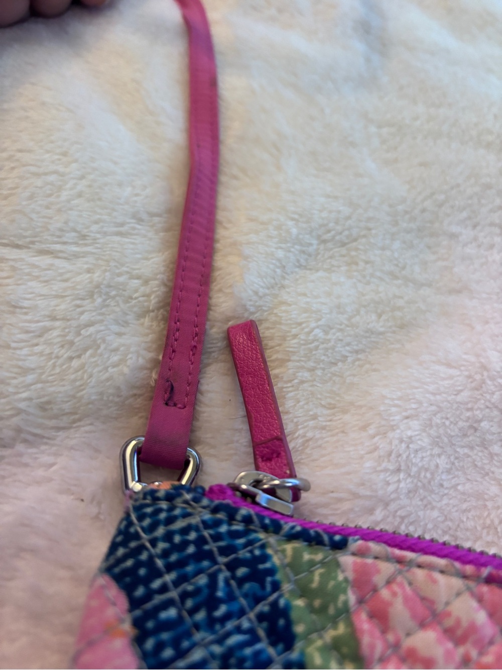 Vera Bradley RFID All In One Crossbody Wallet Floral Quilted Purse Pink - Picture 8 of 8